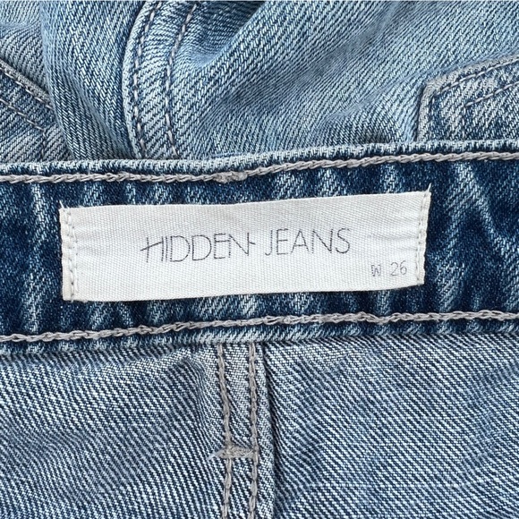 Hidden Jeans Distressed Two-Tone Rough Hem Jeans Size 26 Women’s - Picture 2 of 6